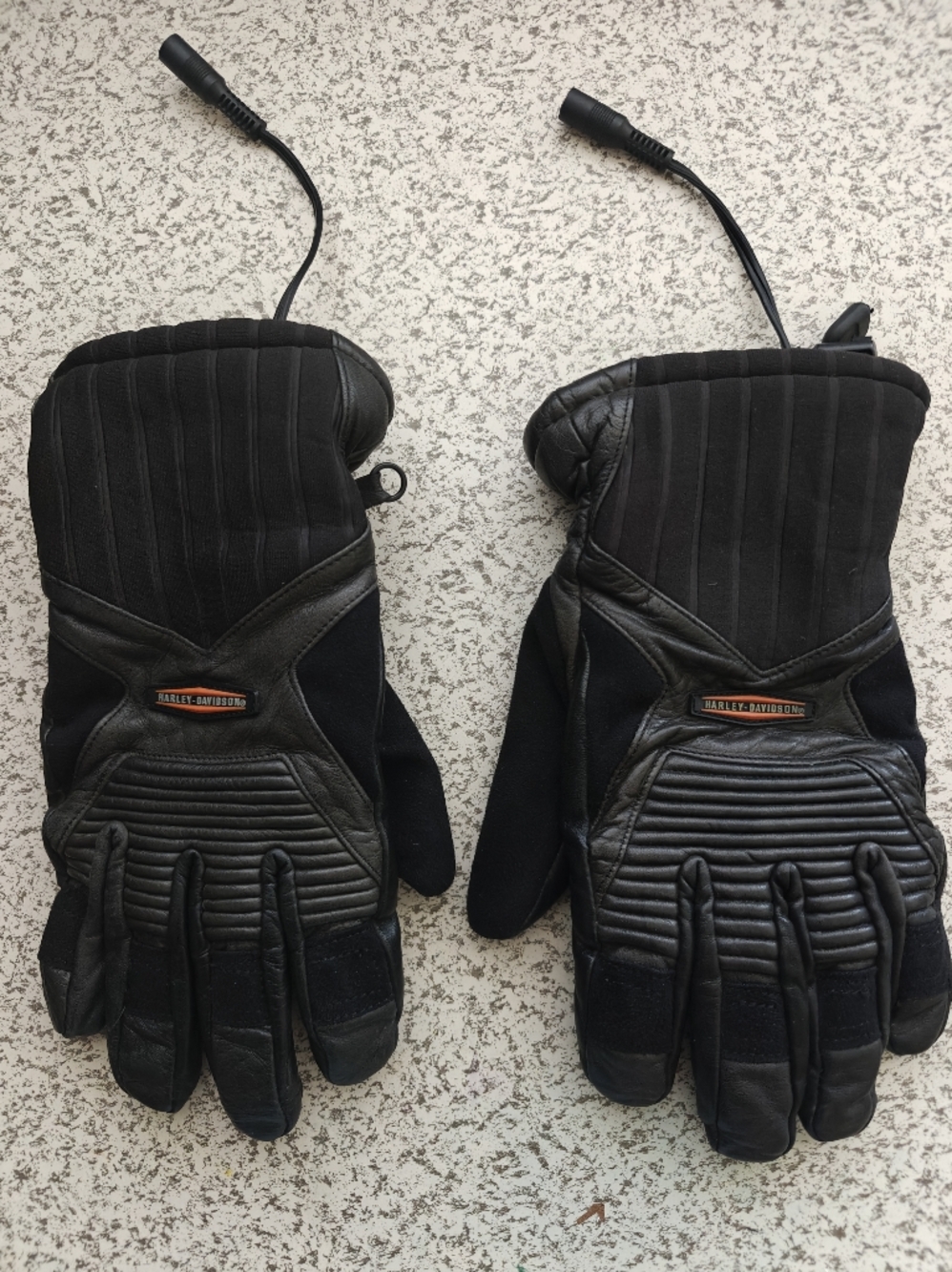 Harley Davidson Heated Leather Gloves M Med Padded Unworn Condition Black